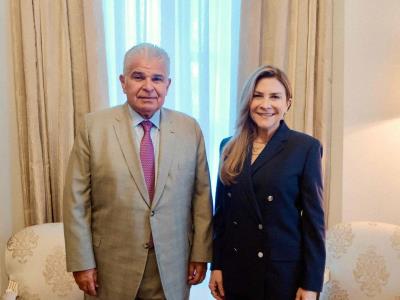 Carolina Mejía se reúne con José Raúl Mulino, el presidente de Panamá