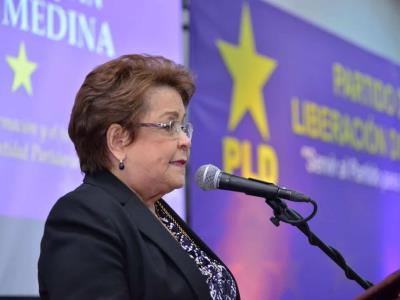 Alejandrina Germán valora reunión del Comité Central